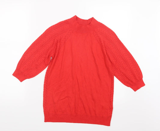 NEXT Womens Red  Knit Pullover Jumper Size 10