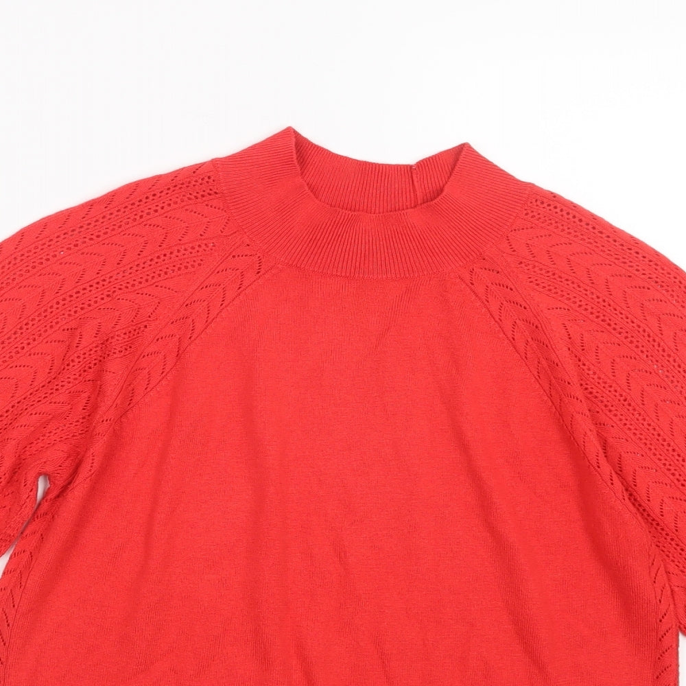 NEXT Womens Red  Knit Pullover Jumper Size 10