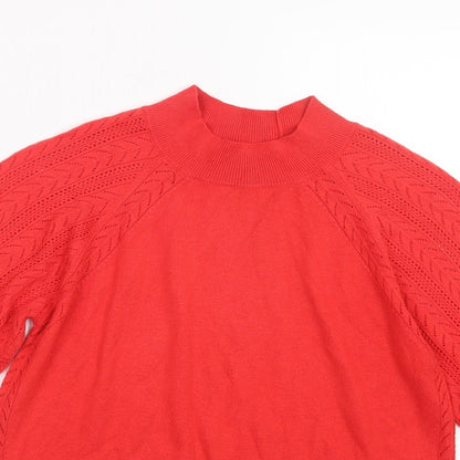 NEXT Womens Red  Knit Pullover Jumper Size 10