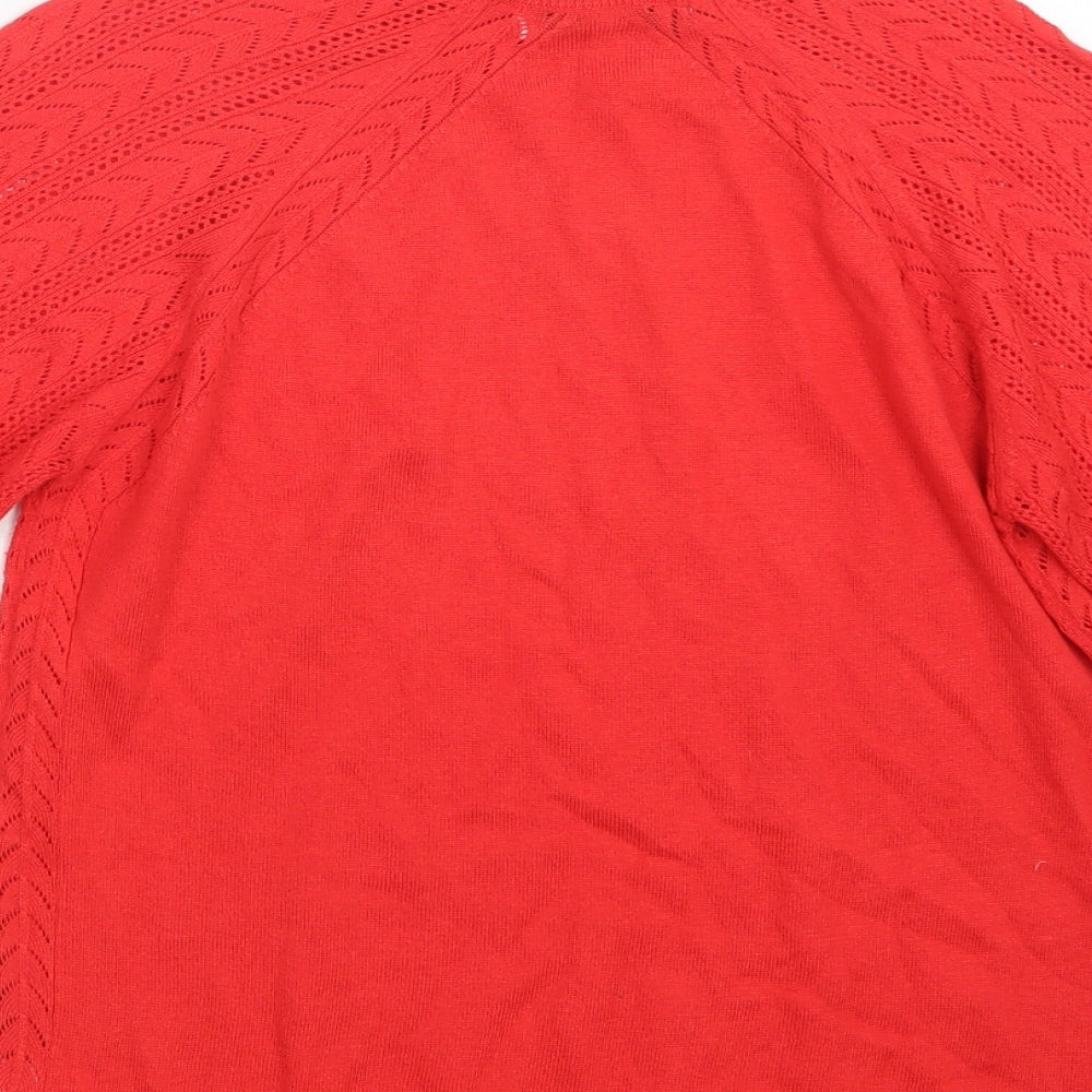 NEXT Womens Red  Knit Pullover Jumper Size 10