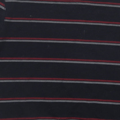 Lincoln Mens Red Striped Knit Pullover Jumper Size L