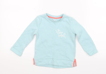 F&F Girls Green   Pullover Jumper Size 12-18 Months
