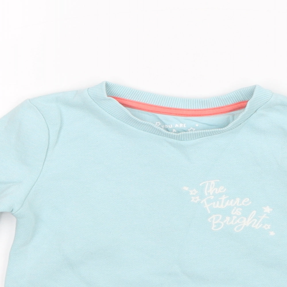 F&F Girls Green   Pullover Jumper Size 12-18 Months