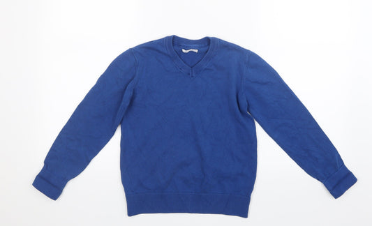 Very Boys Blue  Knit Pullover Jumper Size 9-10 Years