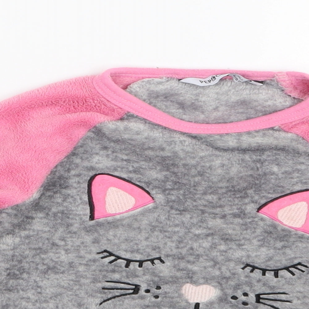 Pep&Co Girls Pink Geometric  Top Pyjama Top Size 2-3 Years