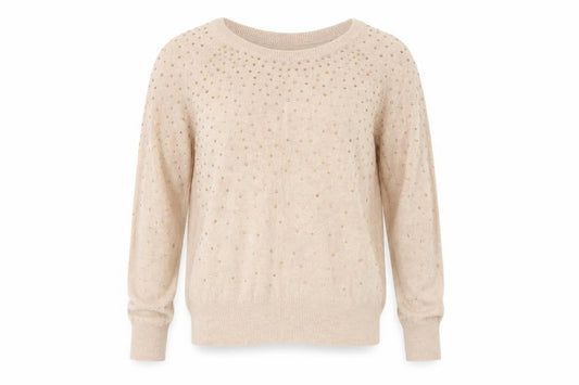 South Womens Beige  Knit Pullover Jumper Size 8