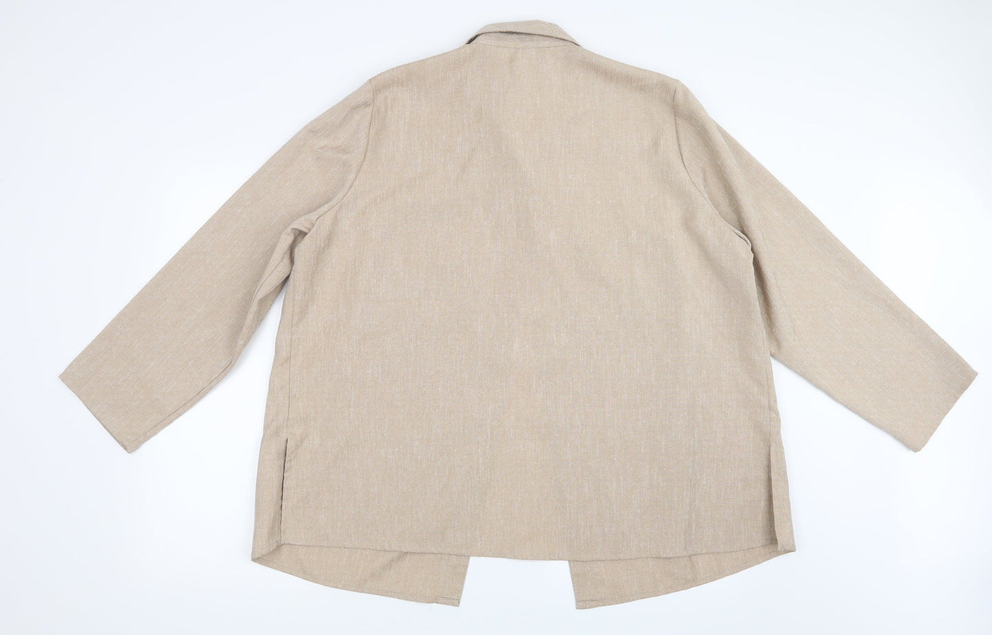 Womens UK Size 24 Daxon Beige Basic Button-Up