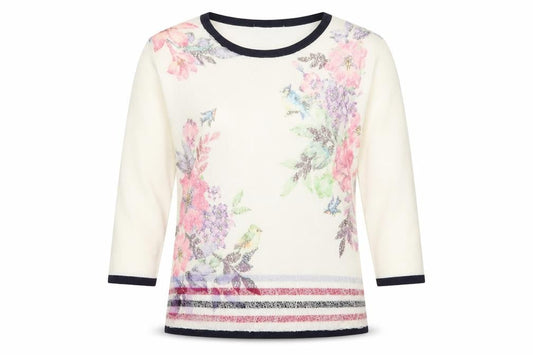 Mudflower Womens White  Knit Pullover Jumper Size S