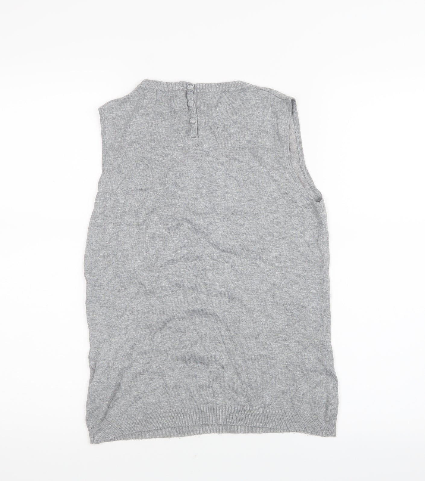 Womens UK Size M Zara Grey Basic T-Shirt