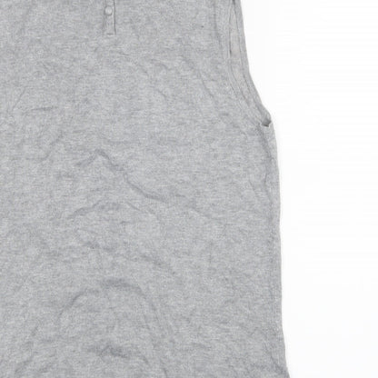 Womens UK Size M Zara Grey Basic T-Shirt