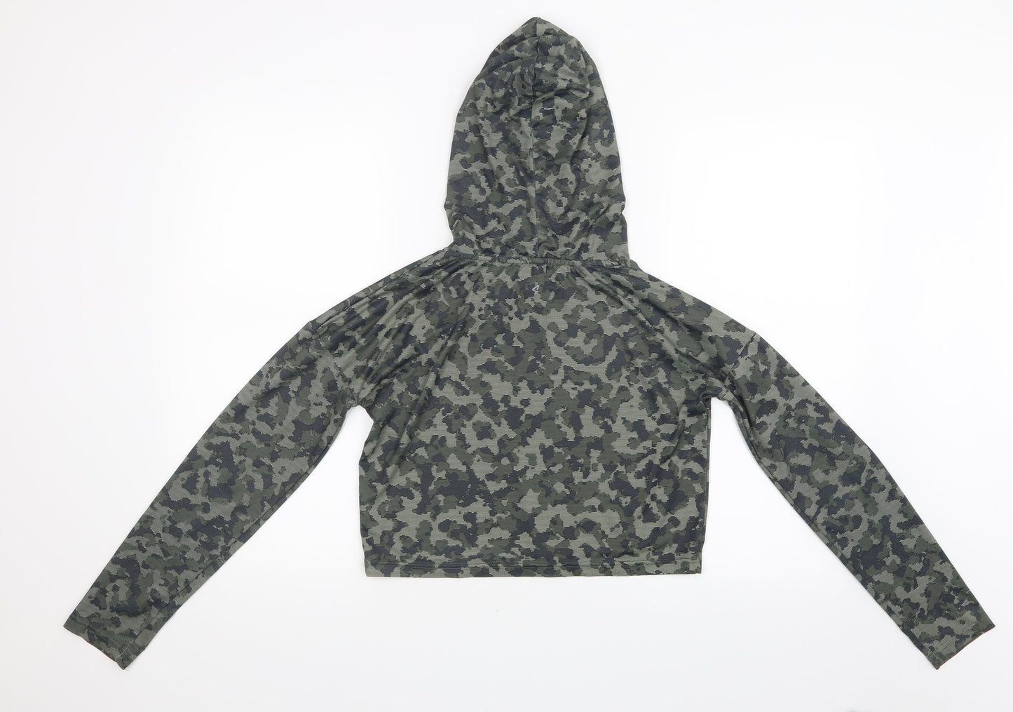 Atmosphere Womens Green Geometric  Cropped T-Shirt Size 6  - Hoodie