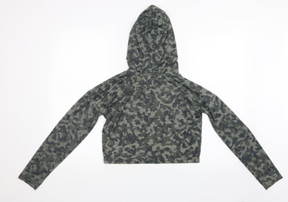Atmosphere Womens Green Geometric  Cropped T-Shirt Size 6  - Hoodie
