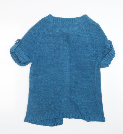 Aimee Womens Blue  Knit Cardigan Jumper Size S
