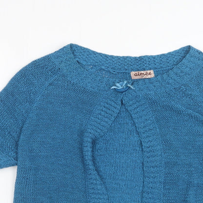 Aimee Womens Blue  Knit Cardigan Jumper Size S