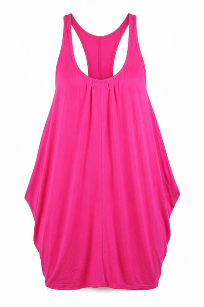 Womens UK Size 14 New Look Pink Basic Tank