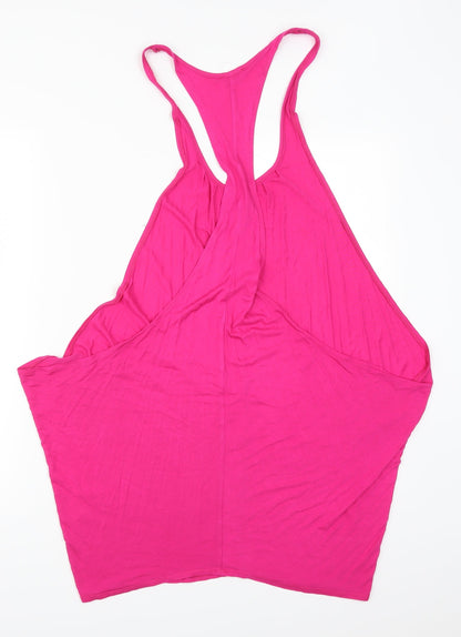 Womens UK Size 14 New Look Pink Basic Tank