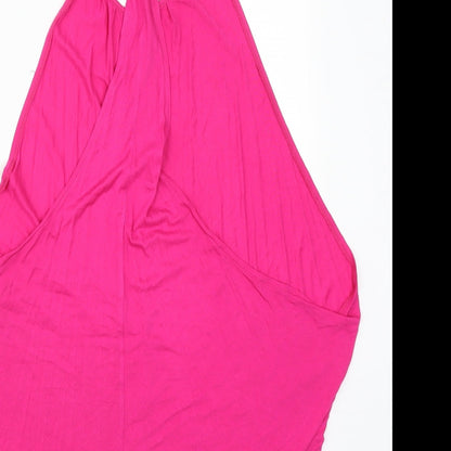 Womens UK Size 14 New Look Pink Basic Tank