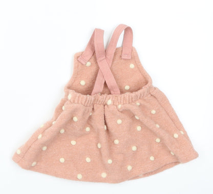 George Girls Pink Polka Dot  Skater Dress  Size 0-3 Months