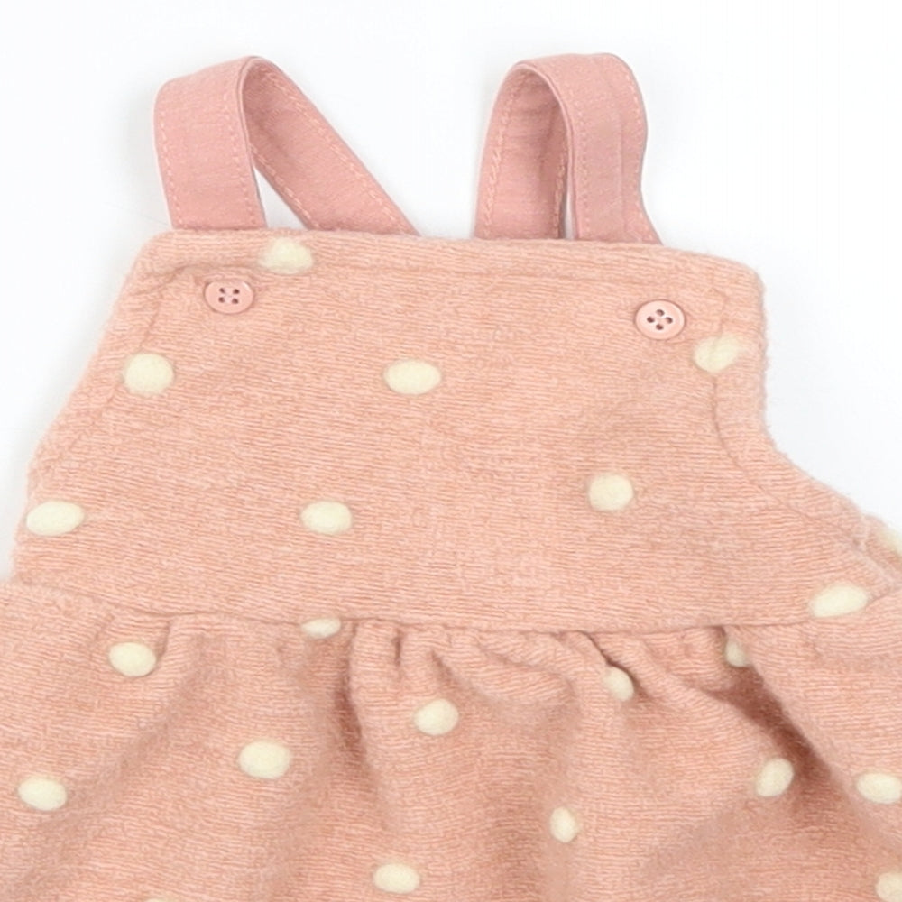 George Girls Pink Polka Dot  Skater Dress  Size 0-3 Months