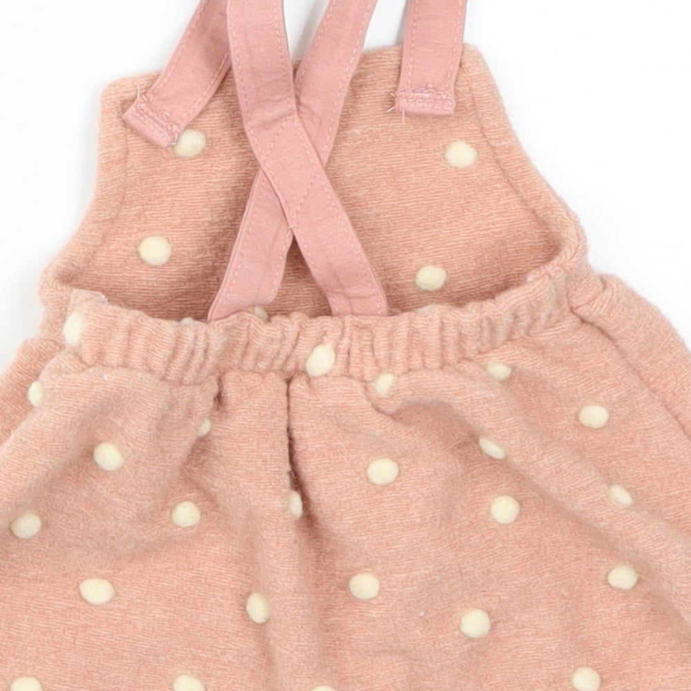 George Girls Pink Polka Dot  Skater Dress  Size 0-3 Months