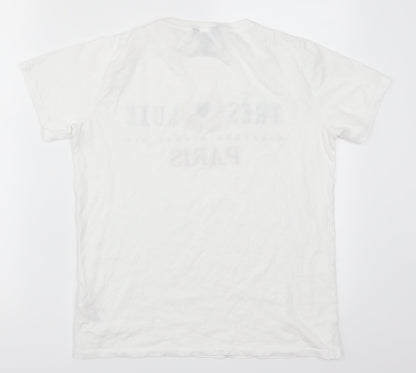 Womens UK Size 10 New Look White Basic T-Shirt