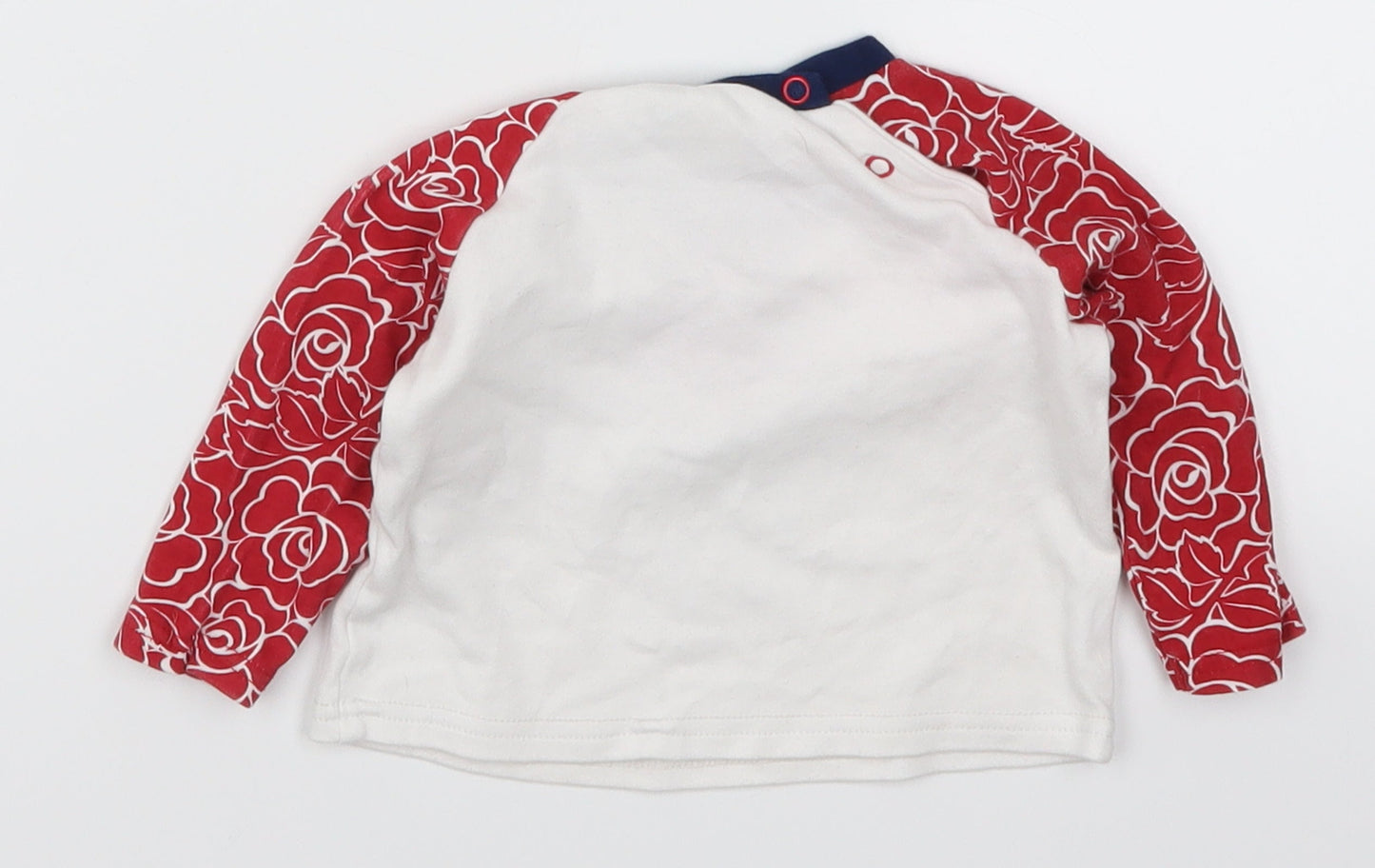RFU Boys Red Floral  Basic T-Shirt Size 3-6 Months  - Engand Rugby