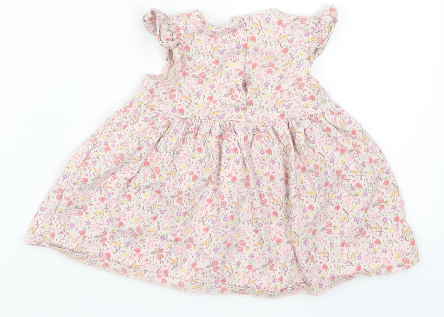 NEXT Girls Pink Floral  Skater Dress  Size 3-6 Months