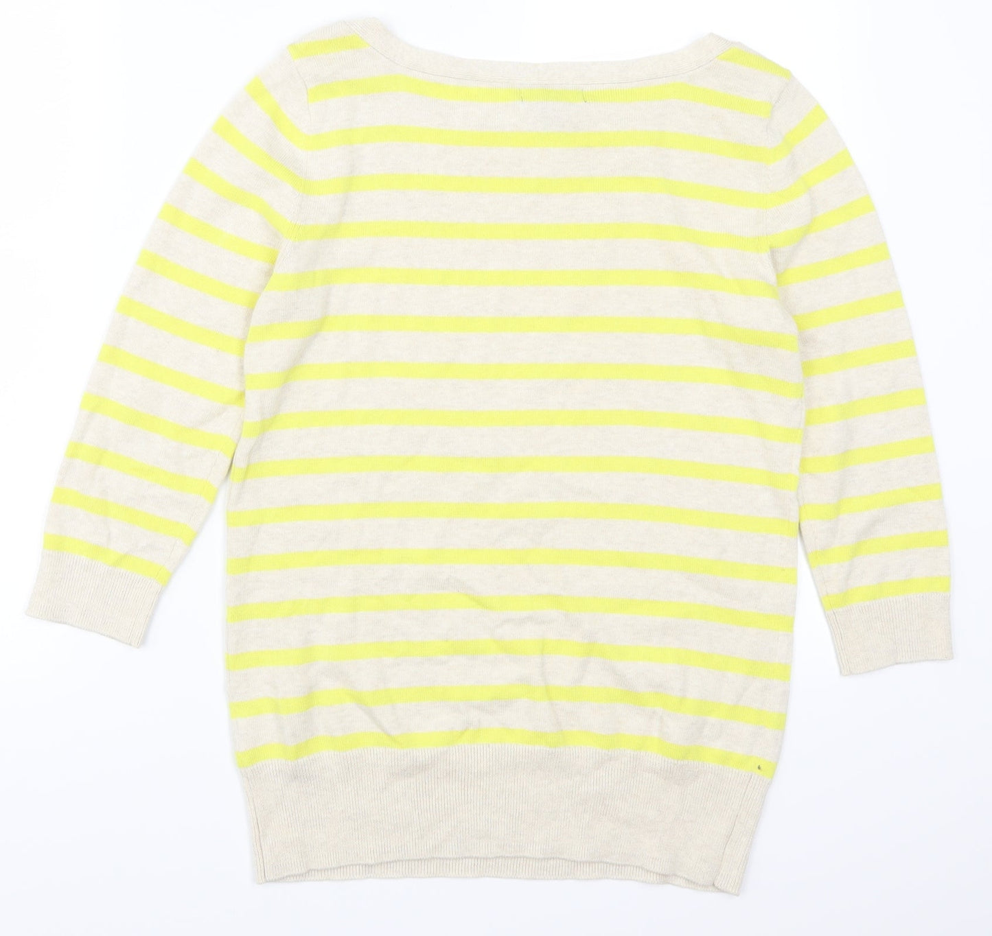 Gap Womens Yellow Striped  Pullover Jumper Size M