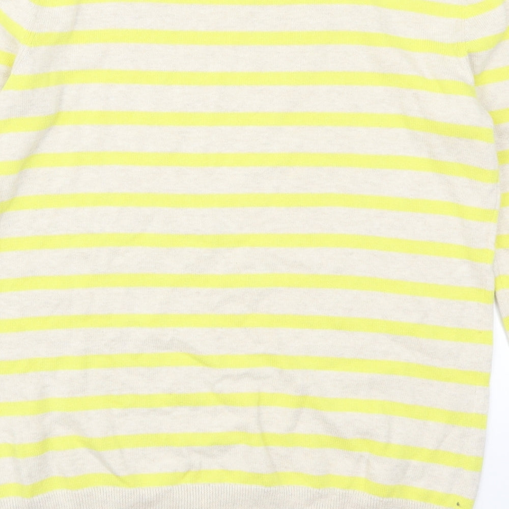 Gap Womens Yellow Striped  Pullover Jumper Size M