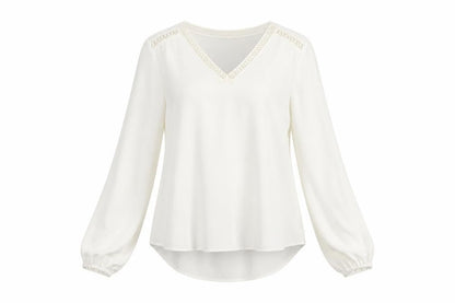 Womens UK Size 10 New Look Ivory Basic Blouse