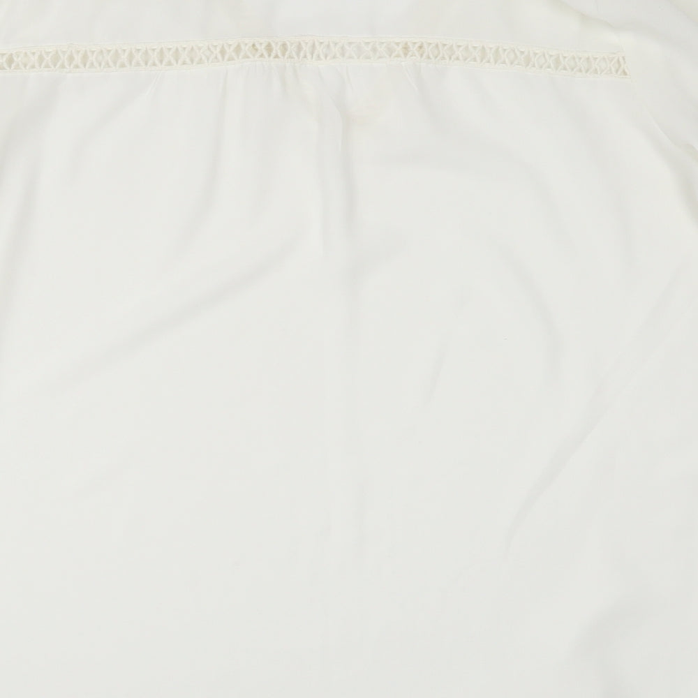 Womens UK Size 10 New Look Ivory Basic Blouse