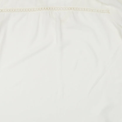 Womens UK Size 10 New Look Ivory Basic Blouse