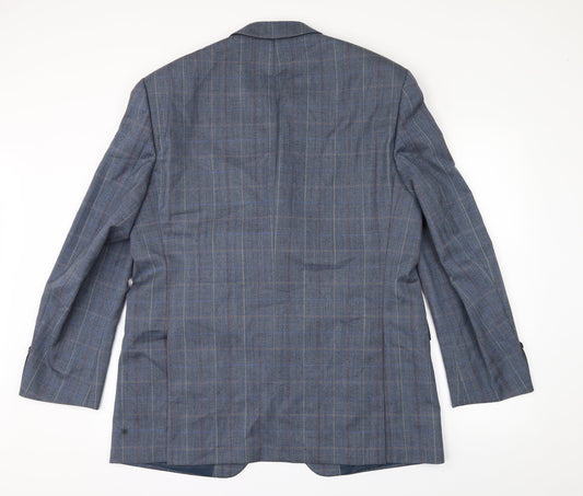 Atelier Torino Mens Black Check  Jacket Suit Jacket Size 44