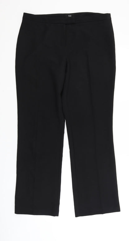F&F Womens Black   Dress Pants Trousers Size 12 L28.5 in