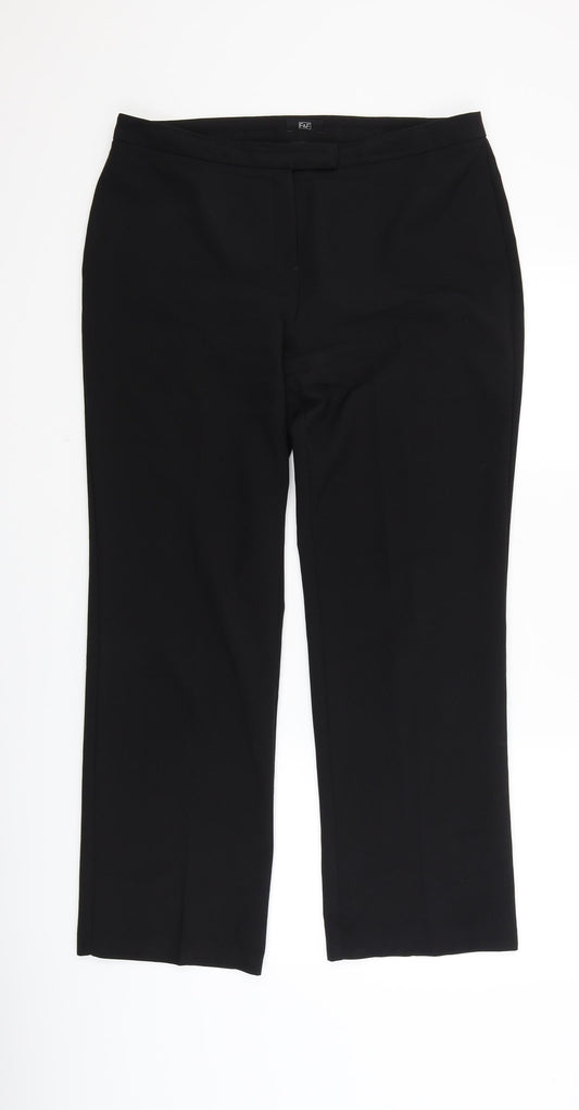 F&F Womens Black   Dress Pants Trousers Size 12 L28.5 in
