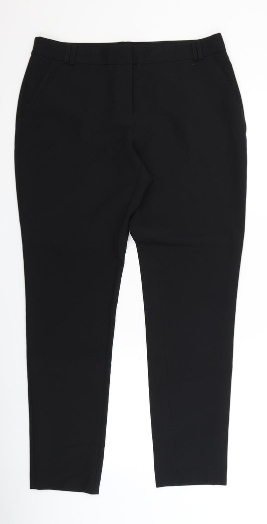 Womens UK Size 14 Atmosphere Slim Fit Dress Pants Black Trousers