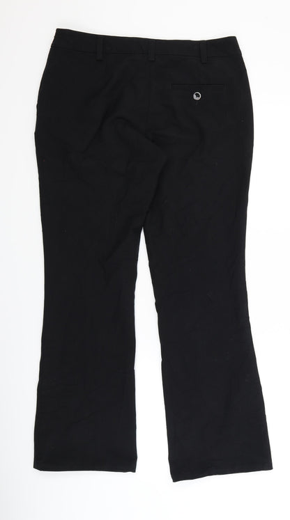 Womens UK Size 12 NEXT Regular Fit Dress Pants Black Trousers