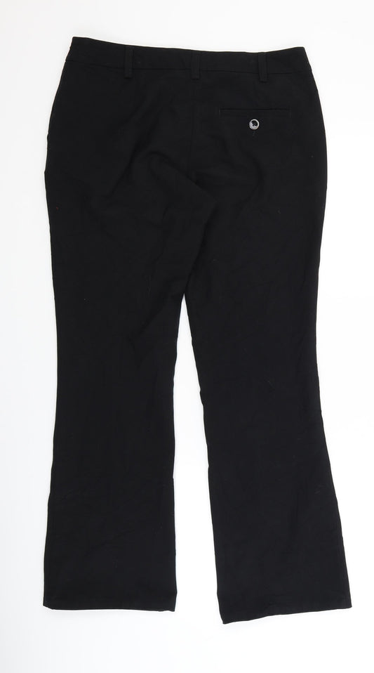 Womens UK Size 12 NEXT Regular Fit Dress Pants Black Trousers