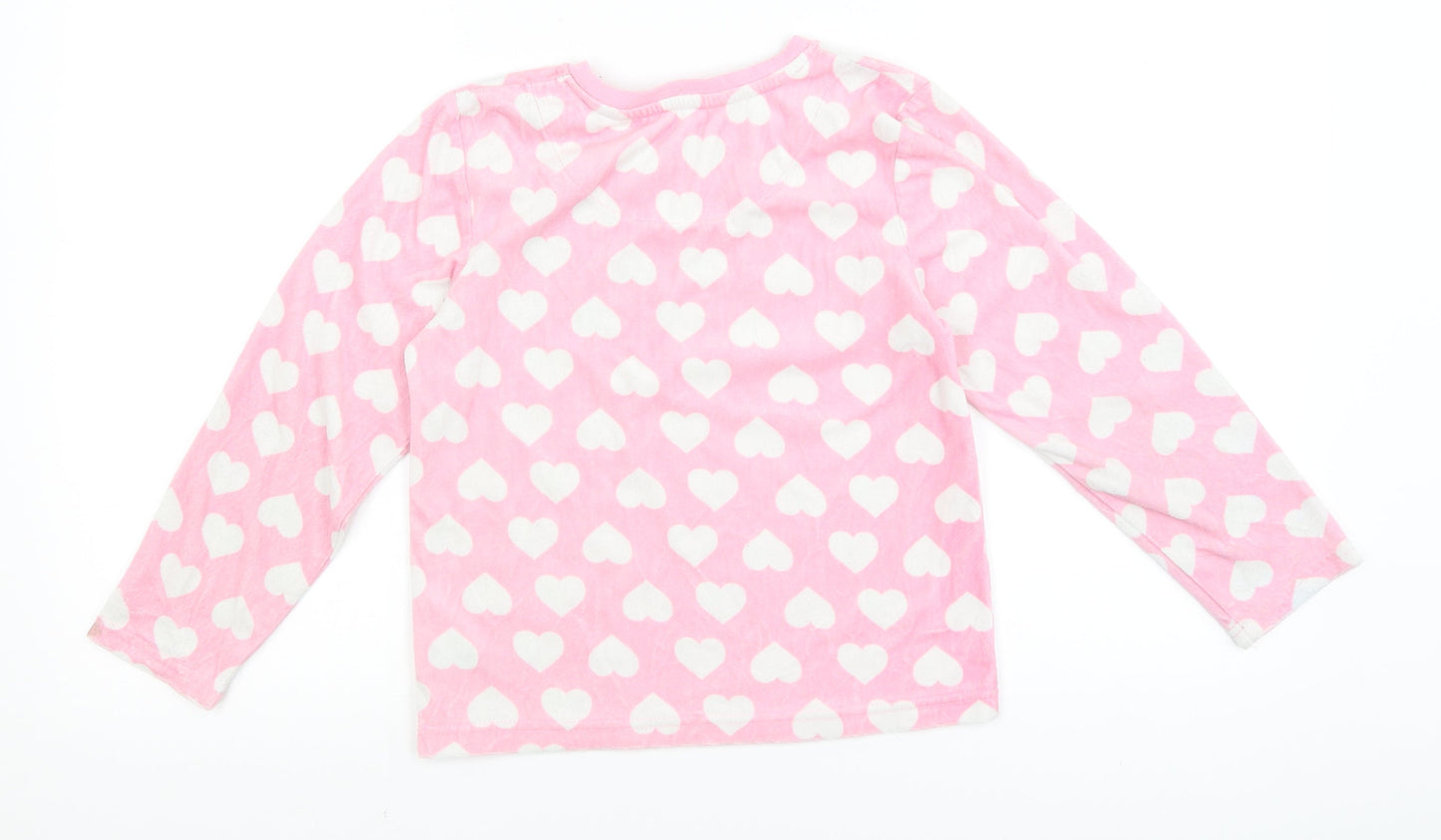 Primark Girls Pink Solid  Top Pyjama Top Size 7-8 Years  - hearts
