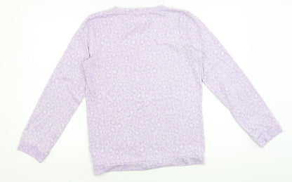 F&F Girls Purple Animal Print  Top Pyjama Top Size 12-13 Years