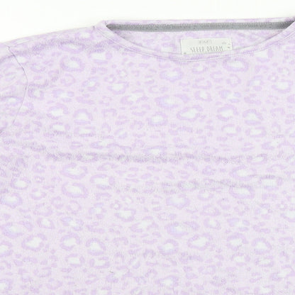 F&F Girls Purple Animal Print  Top Pyjama Top Size 12-13 Years