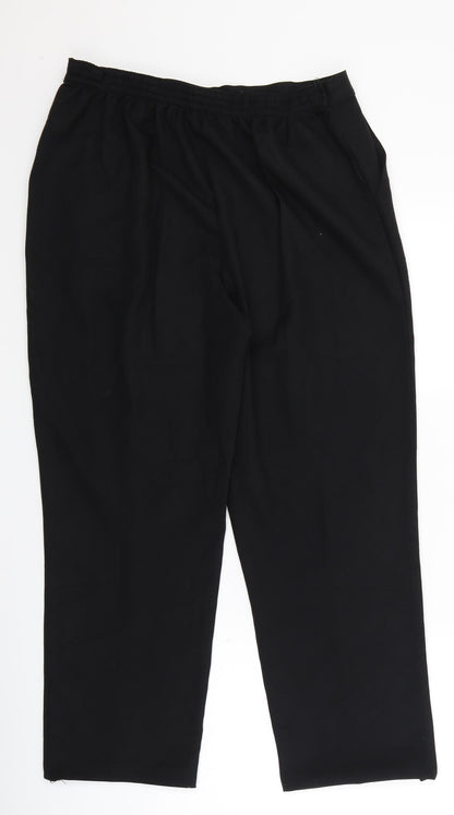 Womens UK Size 14 Papaya Regular Fit Dress Pants Black Trousers