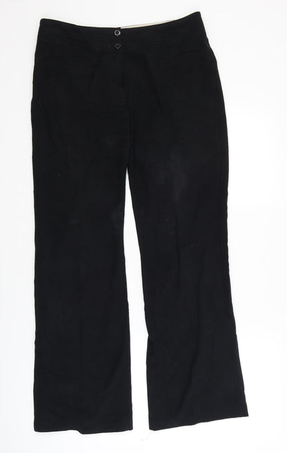 M&S Womens Black   Dress Pants Trousers Size 12 L30 in