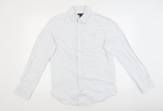 Mens UK Size M Gap White  Button-Up Long Sleeve Casual Shirt
