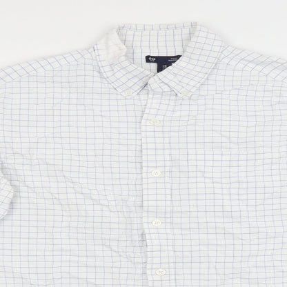 Mens UK Size M Gap White  Button-Up Long Sleeve Casual Shirt