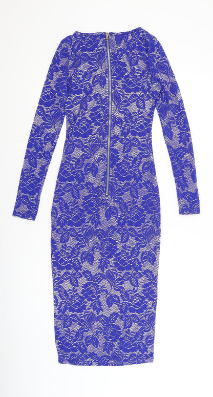 Alice and You Womens Blue Floral  Bodycon  Size 10