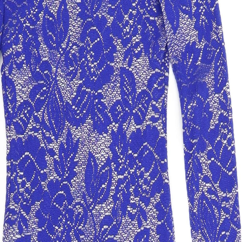 Alice and You Womens Blue Floral  Bodycon  Size 10