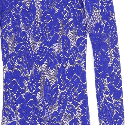 Alice and You Womens Blue Floral  Bodycon  Size 10