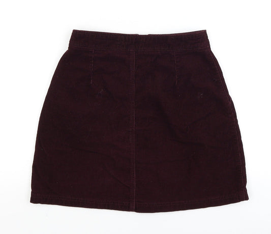 New Look Womens Red  Corduroy Mini Skirt Size 6