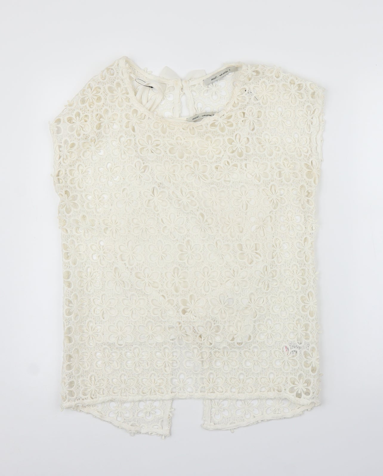 Womens UK Size 10 NEXT Ivory Basic Blouse